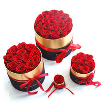 Rosa eterna em caixa com flores de rosas, presente romântico, dia dos namorados, natal, ano novo, 2020 2024 - compre barato