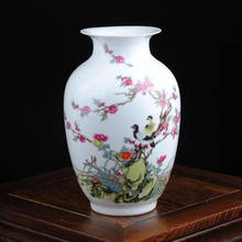 Jarrón de flores pintado a mano, exquisito jarrón de porcelana JINGDEZHEN 2024 - compra barato
