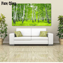 5d Diy Diamond Embroidery Green forest home Decoration Round Diamond Mosaic Pictures Cross Stitch Kits 2024 - buy cheap