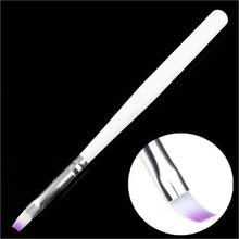 1 шт. градиентная фиолетовая кисть с белой ручкой 13 см кисть для рисования гелем ручка для дизайна ногтей кисти для маникюра инструмент для рукоделия T0148 2024 - купить недорого