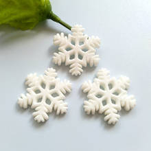 10 pcs DIY Christmas Glitter Snowflake Resin Cabochon Flatback Embellishment Accessories Scrapbooking Crafts 2024 - buy cheap