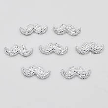 120pcs 6*17mm Resin Silver Beard Flatback Rhinestone Applique DIY Wedding Scrapbook Ornament Crafts SF213 2024 - buy cheap