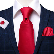 Hi-tie gravata masculina de seda 100%, gravata grande com 8.5cm de estilo executivo, moda vermelha, qualidade de casamento 2024 - compre barato