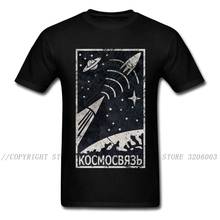 Camiseta con estampado Retro para hombre, camisa de CCCP personalizada, Programa de cohete espacial de Rusia, Tops y camisetas 100% de algodón 2024 - compra barato