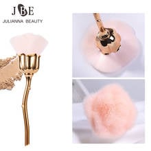 1pcs Rose Shape Nail Brush Cleaning Remove Dust Powder Nail Art Manicure Pedicure Soft Remove Dust ABS Clean Brush For Nail Care 2024 - buy cheap