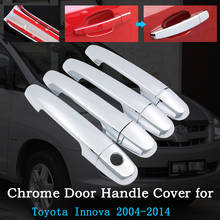 Chrome Car Door Handle Cover for Toyota Innova AN40 2004~2014 Exterior Covering Accessories 2005 2006 2007 2008 2009 2011 2013 2024 - buy cheap