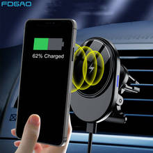FDGAO 15W Wireless Car Charger For iPhone 13 12 Pro Max Mini Magnetic Qi Fast Charging Phone Stand Holder Air Vent Mount Bracket 2024 - buy cheap