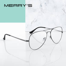 MERRYS DESIGN Men Classic Pilot Glasses Frame Women Fashion Myopia Prescription Glasses Frames Optical Eyewear S2489 2024 - buy cheap