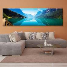 Pôsteres de arte, lago, floresta, paisagem, pintura na parede, sala de estar, casa, imagens, arte para parede, floresta, pintura sem moldura 2024 - compre barato