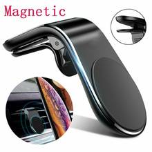 Metal Magnetic Car Phone Holder Mini Air Vent Clip Mount Magnet Mobile Stand For iPhone XS Max Xiaomi Smartphones in Car Cell 2024 - buy cheap