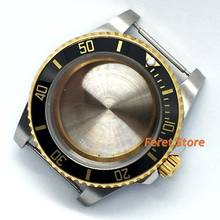 40mm gold stainless black bezel case sapphire glass watch case fit ETA 2836 miyota 8215/8205/821A Mingzhu DG2813/ 3804 movement 2024 - buy cheap