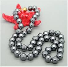 New 10mm AAA Gray South Sea Shell Pearl Round Beads Necklace 18'' style Fine Noble real Natural Fine Factory direct 2024 - buy cheap