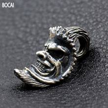 BOCAI-Colgante de Plata de Ley 925 con forma de Luna para hombre, colgante con forma de luna, grabado a mano, s925 2024 - compra barato