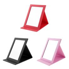 Espelho de maquiagem dobrável portátil, maquiagem vertical, tampo de mesa/espelho compacto 2024 - compre barato