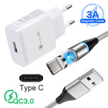 Cargador magnético de Cable USB tipo C rápido 3A para teléfono huawei P30, Samsung A21s, A50, Note 10 lite, Xiaomi Poco X3, Redmi 9, Note 7, 8 Pro 2024 - compra barato