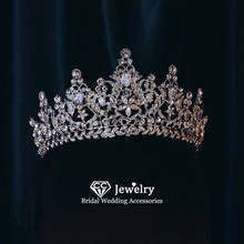 CC-corona de boda para mujer, accesorios para el cabello, joyería de compromiso, tocado con forma de flor, Tiaras y coronas de princesas, HS23 2024 - compra barato