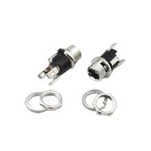 100 pces DC-025M dc tomada de alimentação dc025m 5.5-2.1mm soquetes conector com porcas 3 pinos de solda rohs 5.5 * 21.mm 2024 - compre barato