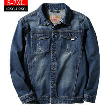 Spring Autumn Mens Denim Jacket Mens Trendy Fashion Bomber Thin Cotton Denim Jacket Male Cowboy Jeans jackets Male Plus Size 7XL 2024 - buy cheap