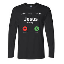 Camiseta de jesus em 100% algodão, camiseta engraçada para chamadas, aceitar ou diminuir que é uma dúvida, design da confiança, luzes longas da moda 2024 - compre barato
