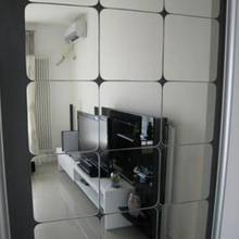 6pcs 3d adesivos de parede de espelho em forma quadrada acrílico prata removíveis adesivos de parede de arte decoração de casa auto-adesivo 2024 - compre barato