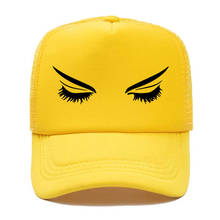 New Funny Beauty Salon Salon Lipstick Eyes Baseball Cap Print Women Men Unisex Parent-child Hats Mesh Visor Outdoor Sun Hat 2024 - buy cheap