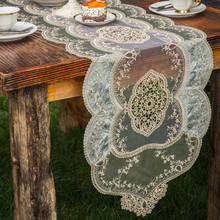 Wedding Lace Light Luxury Table Runner European Vintage Palace Hollow Out Table Runner Banquet Dining Tables Decorative Cloth 2024 - buy cheap