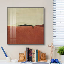 Pintura en lienzo abstracta del desierto, póster impreso, decoración única de color oscuro, sala de estar de pared para imágenes artísticas, dormitorio y pasillo 2024 - compra barato