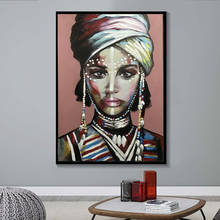 Mulher africana cartaz moderno colorido pintura sala de estar decoração imagem sem moldura grande tamanho impressões para casa design 2024 - compre barato