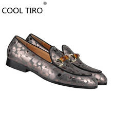COOL TIRO Polka dot Leather Mens Wedding Dress loafers Moccasins Slip on Casual Prom Party Fats shoes slippers New designer 2020 2022 - buy cheap