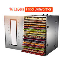 Deshidratador de alimentos de acero inoxidable, máquina de secado comercial de alimentos para mascotas, 16 capas, 220 V 2024 - compra barato