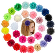 Diadema de fibra de gasa para niña, accesorios para el cabello, 48 unids/lote, 4 pulgadas, grande, 32 colores, envío gratuito, FH03 2024 - compra barato
