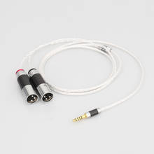 Audiocrast HIFI 8 Cores OCC Silver Plated 4.4mm Balanced to Dual 2x 3pin XLR Balanced Male Audio Adapter Cable 2024 - купить недорого