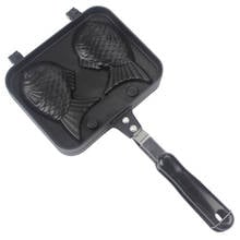 Taiyaki duplo peixe em forma de sobremesa quente waffle bolo fabricante pan panqueca japonesa dupla pan pan fritar 2024 - compre barato