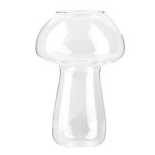 Прозрачная стеклянная ваза-бутылка для украшения растений и цветов-гриб 2024 - купить недорого
