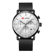 JLANDA Luxury Fashion Male Sport Casual Clock Stainless Steel Business Watch Quartz Chronograph Mens Waterproof Strap J6571 2024 - buy cheap