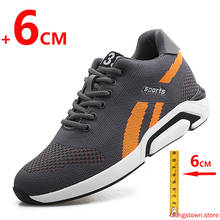 Zapatillas deportivas con suela elevada para hombre, zapatos masculinos informales, con aumento de altura, plantilla de 6CM 2024 - compra barato