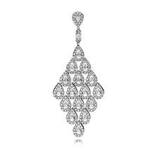 Original Teardrop Cascading Glamour With Crystal Necklace Pendant Fit 925 Sterling Silver Charm Bracelet Diy Jewelry 2024 - buy cheap