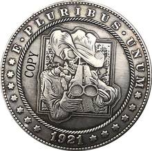 Hobo níquel 1921-D dólar de los Estados Unidos moneda copia tipo 193 2024 - compra barato