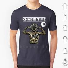 Khabib Time T Shirt DIY 100% Cotton 6xl Khabib Time Khabib Nurmagomedov Martial Arts Boxing Boxer Combat Fight Sports Athlete 2024 - buy cheap