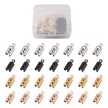 1Box 304 Stainless Steel Cord End Folding Crimp Ends String Ribbon Leather Clip Tip Fold Connectors For DIY Jewelry Making 2024 - buy cheap