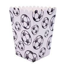 Football&Soccer Theme Candy Box Popcorn Box Happy Birthday Party Supply Popcorn Bags Kids Favors Disposable Package 2024 - buy cheap