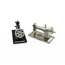 1/12 Miniature Table Sewing Machine Head Doll House Simulation Furniture Toys Vintage Retro Dollhouse Decor Gift Accessories 2024 - buy cheap