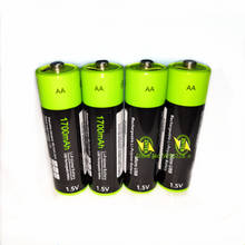 Venda imperdível bateria de lítio de 1.5v aa recarregável, 4 argolas, usb, carregamento, bateria sem cabo micro usb 2024 - compre barato