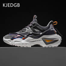 KJEDGB-zapatillas de deporte gruesas para hombre, zapatos informales de tendencia urbana, cómodos para papá, calzado para caminar de fondo grueso de alta calidad 2024 - compra barato