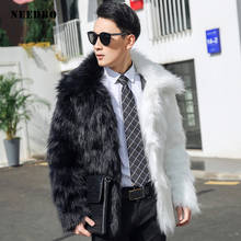 Warm Winter Jackets Men Fur Faux Fox Coat Jacket Oversize Loose Faux Fur Jacket Men Male Streetwear Thicken Outwear Overcoat 2024 - buy cheap