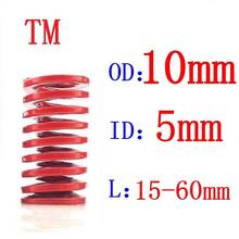 2Pcs Red spring medium load Spiral Stamping Compression Die Spring Outer Diameter 10mm Inner Diameter 5mm Length 20-60mm 2024 - buy cheap