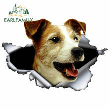 Earlfamily adesivo de 13cm para janela do jack rock terrier, adesivo de carro com decalque gráfico do anime, à prova d'água, oclusão de arranhões, decoração campervan 2024 - compre barato