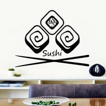 Adesivo de parede decorativo de vinil, adesivo moderno para decoração de sushi, acessórios para sala de estar, empresa, escritório, escola, decalque artístico 2024 - compre barato