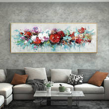 100% Handpainted Abstract Flower Oil Painting On Canvas Wall Art Picture Acrylic Painting For Living Room Modern Home Decoration 2024 - buy cheap