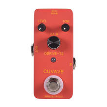 Pedal vintage vintage overdrive, pedal de efeito de liga de zinco com desvio verdadeiro para pedal de guitarra 2024 - compre barato